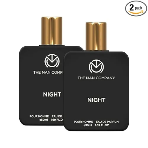 Image of The Man Company Night Perfume for Man - 2 * 50ml | Premium Long-Lasting Fragrance | Citrusy, Exotic & Woody | Gift For M