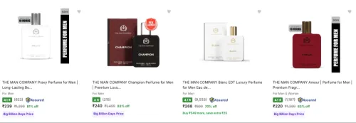 Image of The Man company Perfumes upto 86% discount 