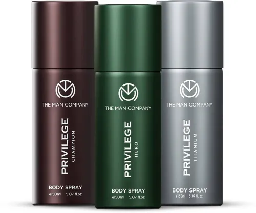 Image of THE MAN COMPANY Privilege Hero, Titanium & Champion  (450 ml, Pack of 3)