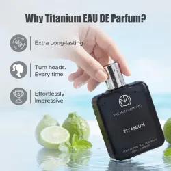 THE MAN COMPANY Titanium Perfume for Men | Premium Luxury Long-Lasting Eau de Parfum - 50 ml (For Men)