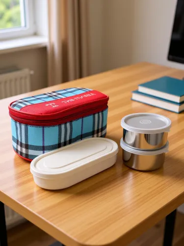 Image of The Marka Premuim Lunch Box 3 Containers Lunch Box (1000 ml)
