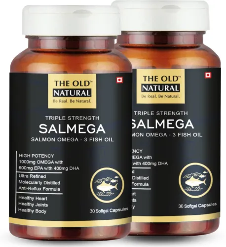 Image of The Old Natural Salmega Triple Strength Salmon Omega-3 Fish oil Tablets 