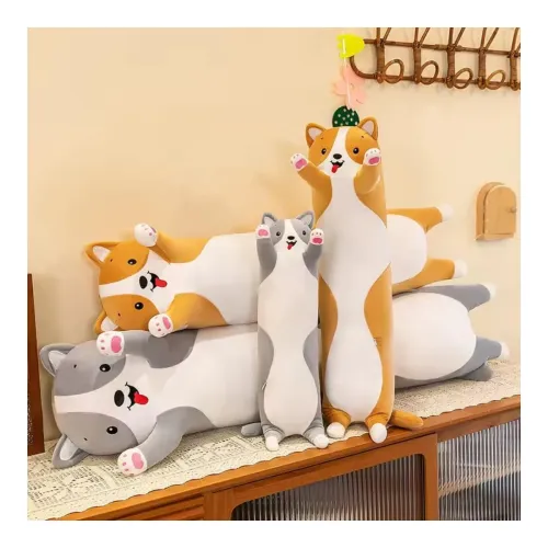 Image of The Perfect Grey Long Dog Plush Pillow