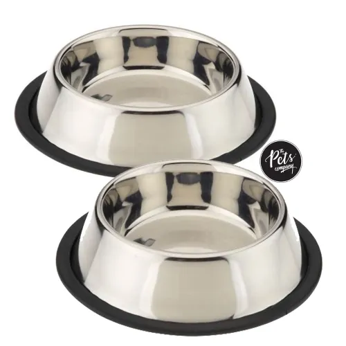 Image of The Pets Company Stainless Steel Dog Feeding Bowl, Small Dogs (Set of 2)