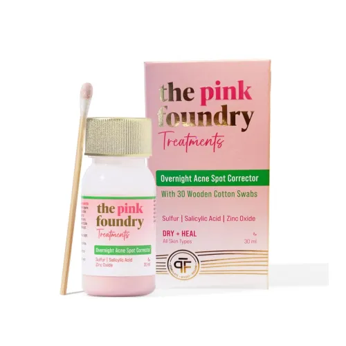 Image of The Pink Foundry Acne Spot Corrector with Salicylic Acid & Sulfur for Active Acne, Blackheads & Whiteheads