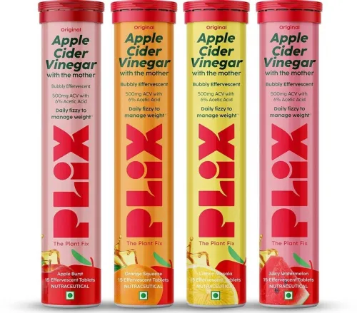 Image of The Plant Fix Plix ACV Effervescent Tablets (4 x 15 Tablets)