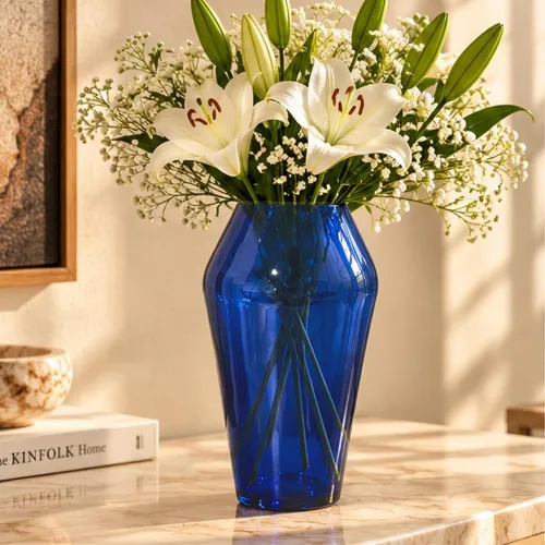 Image of The Purple Tree Elegant Colored Glass Flower Vase