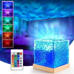 The Purple Tree Ocean Wave Projector Lamp 3D Water Wave Effect Romantic LED