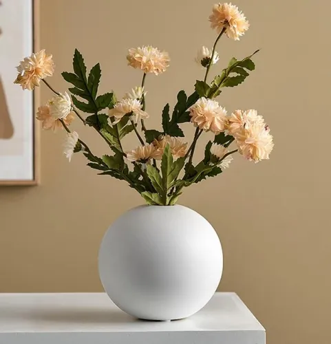 Image of The Purple Tree Round Ceramic Vase 