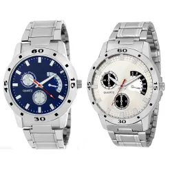 The Shopoholic Analog Stainless Steel Watch Combo