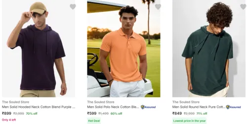 Image of The Souled Store Men T-Shirt Upto 70% Discount