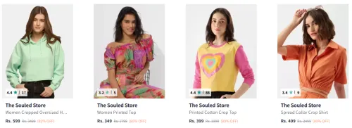 Image of The Souled Store Women Clothing Starting At @₹349