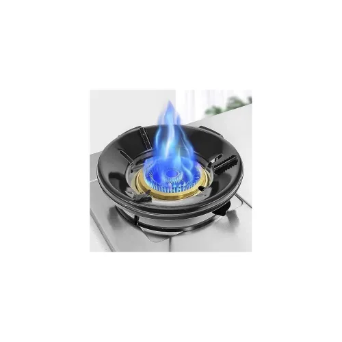 Image of THE SR BRAND Black Gas Saver Burner Stand (4 Legs Supported For Indian Gas) 0.7Mm(Pack Of 1) Black-Metal