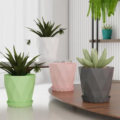 Image of THE SR BRAND Plastic Round Flower Pots 