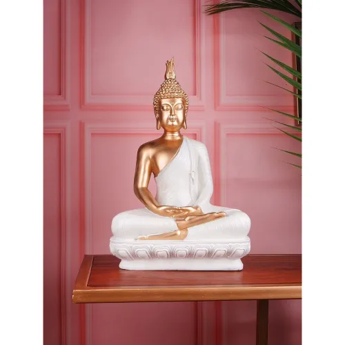Image of THE WHITE INK DECOR Premium Meditation Statue 