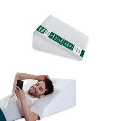 The White Willow Orthopaedic Bed Wedge Pillow – Memory Foam & HR Foam Firm Support for Sleeping, Neck Pain Relief, Pregnancy & Maternity, Anti-Snoring, 18\'x18\'x10\' Classic White Comfortab...