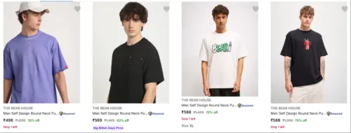 Image of THE BEAR HOUSE Men's T-shirts upto 70% Discount