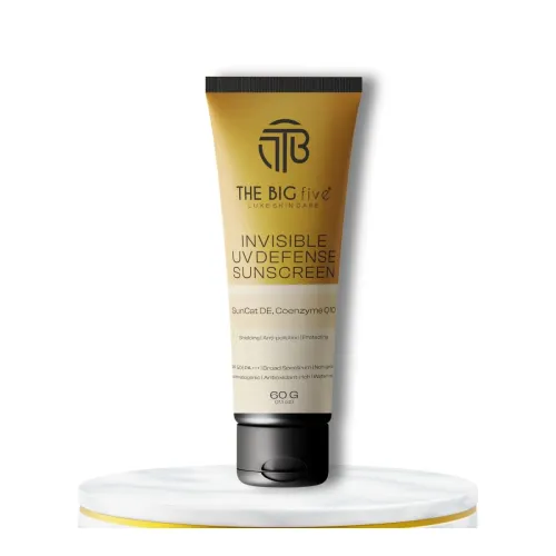 Image of The Big Fivve Invisible UV Defense Sunscreen | 50 SPF | PA +++ | Broad Spectrum | Aquagel | Antioxidant Rich | Unisex | 