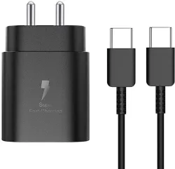 The Black Store 25W Quick Charge Wall Charger with Cable - Black