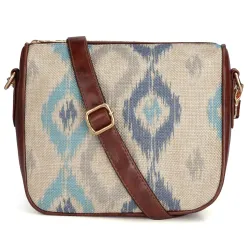 THE CLOWNFISH Garnet Series Printed Handicraft Fabric & Tapestry Crossbody Sling Bag for Women Ladies Single Shoulder Ba