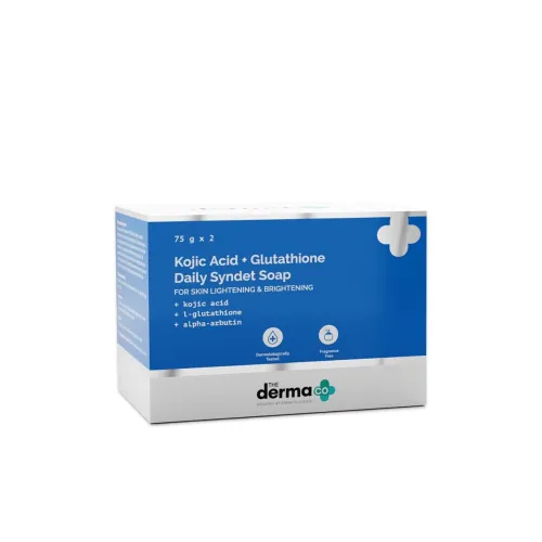 Image of The Derma Co Kojic Acid + Glutathione Daily Syndet Soap 75g (PO2)