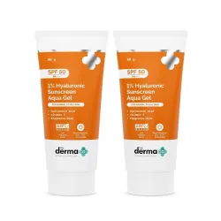 The Derma Co 1% Hyaluronic Sunscreen Aqua Gel 80g pack of 2