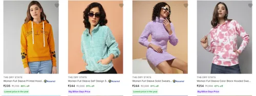 Image of The Dry State Women's Sweatshirts upto 91% Discount