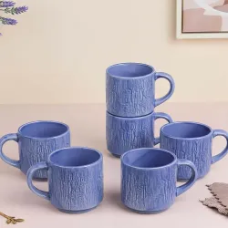 The Earth Store Ceramic Tea Cup, 240ml * set of 6