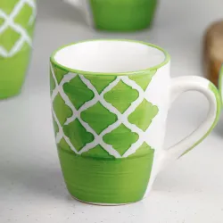 The Earth Store Green Moroccan Ceramic Coffee Mug