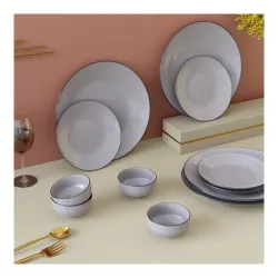 The Earth Store Premium Glossy Grey 12 Piece 