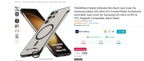 Image of TheGiftKart Slim Back Cover for Samsung Galaxy S23 