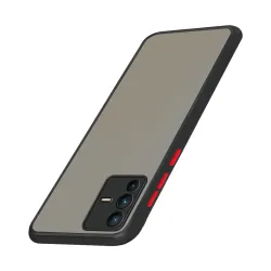 TheGiftKart Translucent Hybrid Vivo V23 Pro 5G Back Case Cover | Smoked Matte Back