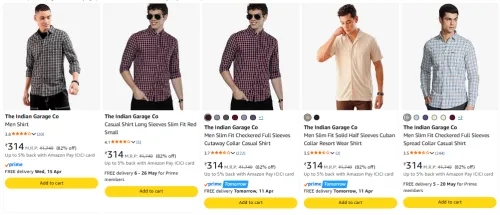 Image of The indian garage co mens shirts at 82% discount 