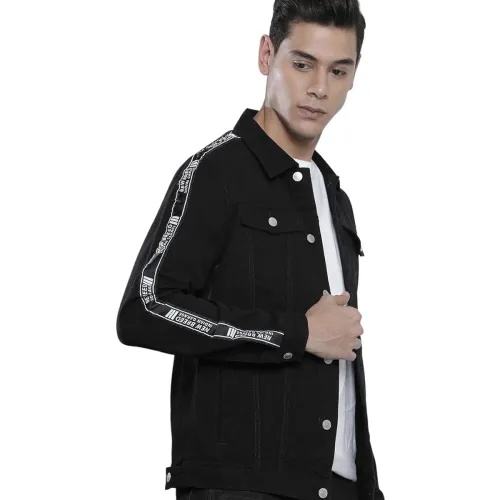 Image of The Indian Garage Co Men Slim Fit NA Trucker Jacket