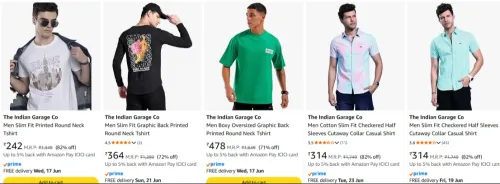 Image of the indian garage co. men tshirt up to 82% Discount 
