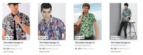 Image of The Indian Garage Co. Men's Casual Shirts at minimum 80% Discount