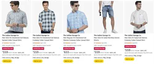 Image of The Indian Garage Co Men's fashion at 68% discount 