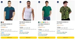 THE INDIAN GARAGE CO Mens fashion starting ₹211