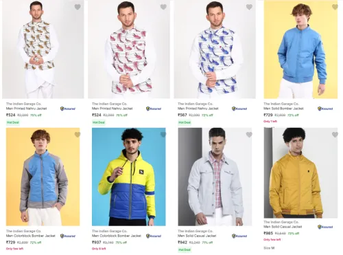 Image of The Indian Garage Co Men's Jackets upto 75% Discount