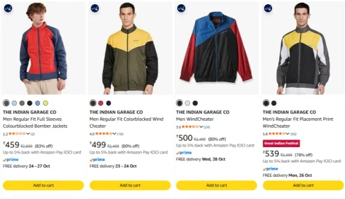 Image of THE INDIAN GARAGE CO Men's Jackets upto 83% Discount