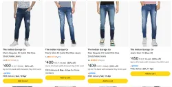 The Indian Garage Co. Mens Jeans at minimum 70% Discountt