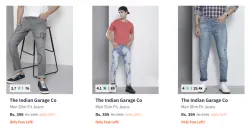 The Indian Garage Co. Mens Jeans upto 80% Discount