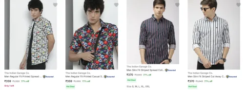 Image of The Indian Garage Co Men's Shirts at minimum 70% Discount