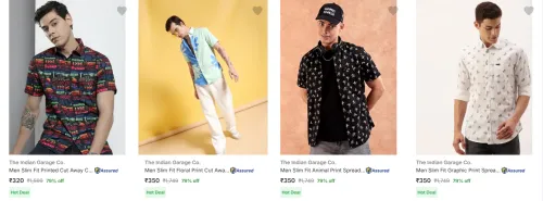 Image of The Indian Garage Co Men's Shirts at minimum 74% Discount