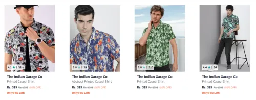 Image of The Indian Garage Co. Men's Shirts at minimum 80% Discount