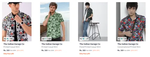 Image of The Indian Garage Co. Men's Shirts at minimum 80% Discount