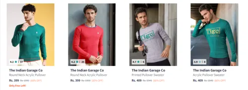 Image of The Indian Garage Co. Men's Sweaters at minimum 80% Discount