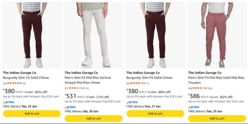 Image of The indian garage co men's trouser Up to 80% Discount