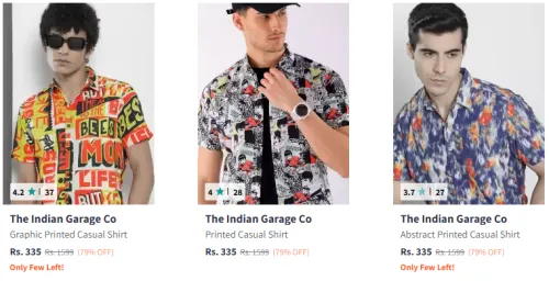 Image of The Indian Garage Co Men's Shirt's @ Flat 79% Discount