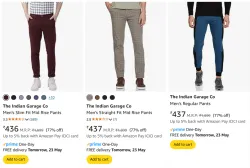 The Indian Garage Co Men Trousers at minimum 75% Discount